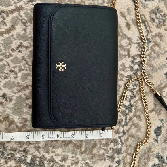 Tory Burch Black Crossbody with Gold Chain - Picture 3 of 9